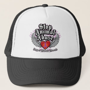 Stop Animal Abuse Wings Trucker Hat