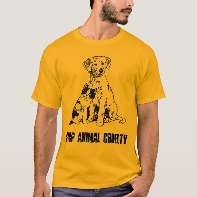 STOP ANIMAL CRUELTY T-Shirt (Front)