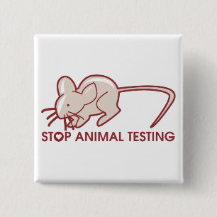 Stop Animal Testing 15 Cm Square Badge