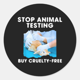Stop Animal Testing Buy Cruelty Classic Round Sticker