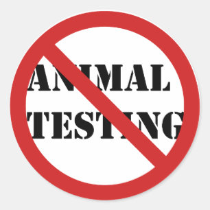 stop animal testing classic round sticker