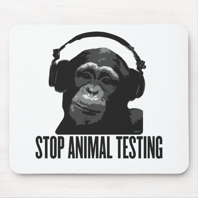 stop animal testing mouse mat (Front)