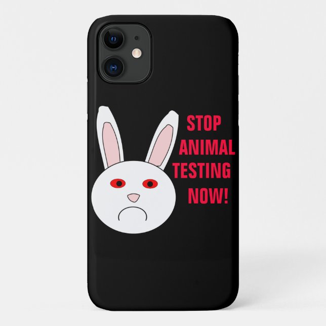 Stop Animal Testing Now iPhone 4 Case (Back)