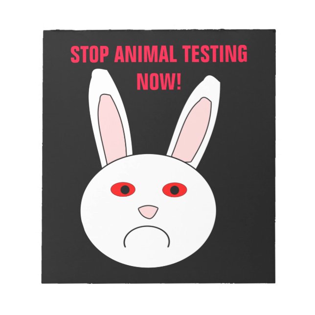 Stop Animal Testing Now Notepad (Front)