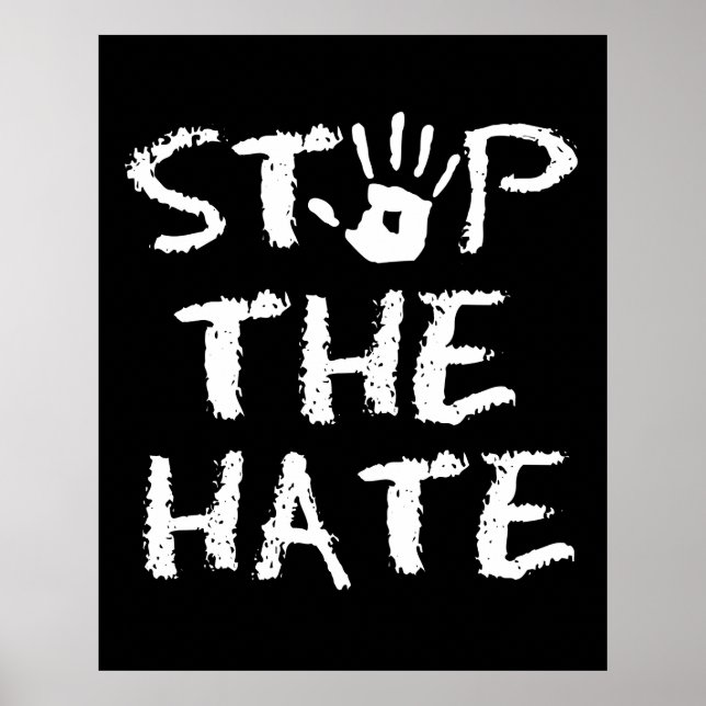 Stop Anti semitism Racism and Hate Stop The Hate Poster (Front)