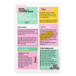 Stop Anxiety Landslides Refrigerator Magnet