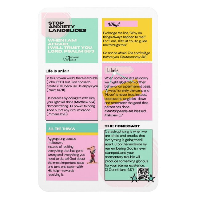 Stop Anxiety Landslides Refrigerator Magnet  (Vertical)