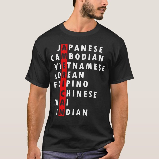 Stop Asian hate Asian Americans are Americans T-Shirt (Front)