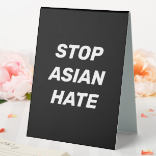 Stop Asian Hate, black white