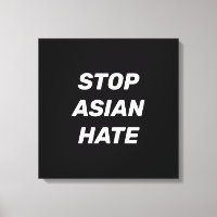 Stop Asian Hate, black white