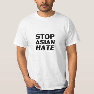 Stop Asian Hate, black white T-Shirt