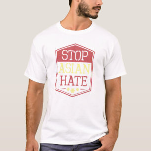 Stop Asian Hate Street Sign Fashion Lotus Aapi Pri T-Shirt