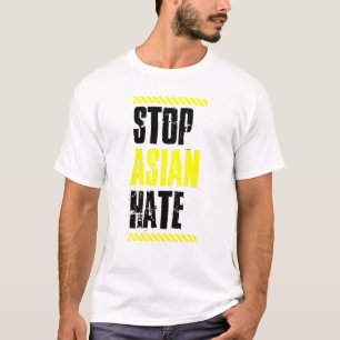 Stop Asian Hate Warning Tape American Pride Love A T-Shirt