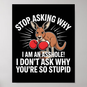 Stop Asking Why I Am An Hole  Poster