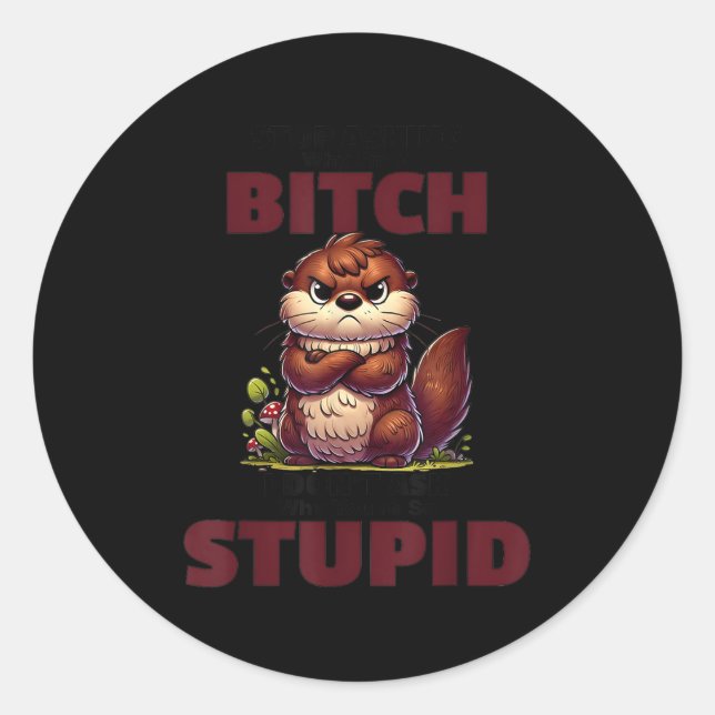 Stop Asking Why I'm A Btch I Don't Ask Why You're  Classic Round Sticker (Front)