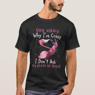 Stop Asking Why I'm Crazy Why You're So Stupid Fla T-Shirt