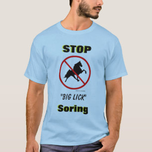 STOP "Big Lick" Soring with Ban Symbol T-Shirt