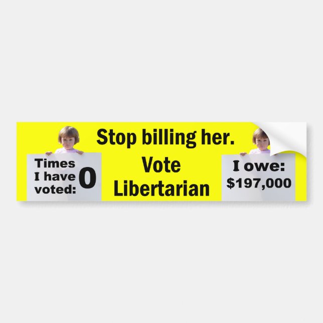 Stop Billing Her Bumper Sticker (Front)