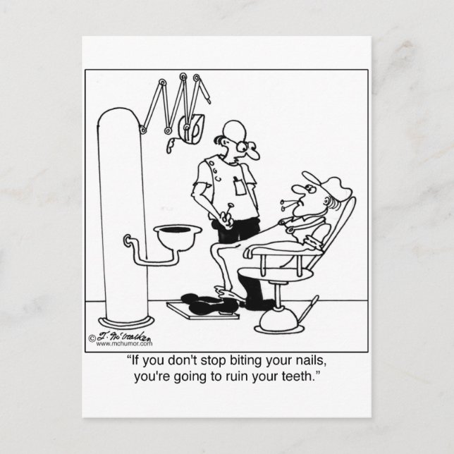 Stop Biting Your Nails Postcard (Front)