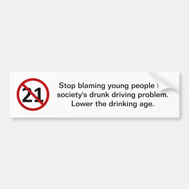 Stop Blaming Young People Bumper Sticker (Front)