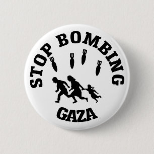 Stop Bombing Gaza 6 Cm Round Badge