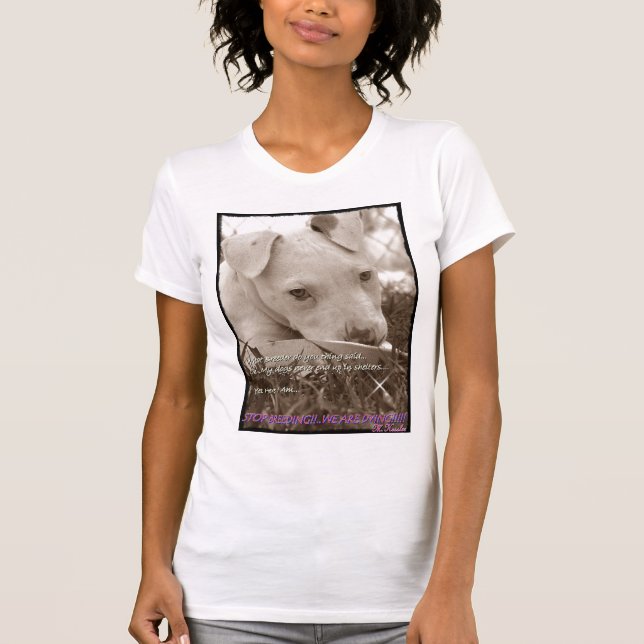 STOP BREEDING WE ARE DYING T-Shirt (Front)