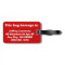 STOP bright Red Luggage Tags