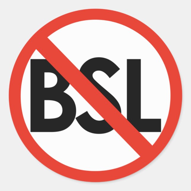 Stop BSL! Anti-BSL Small Stickers (Front)