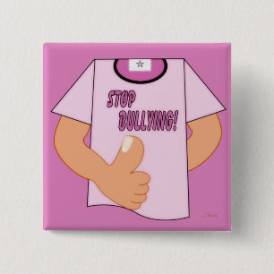 Stop Bullying 15 Cm Square Badge