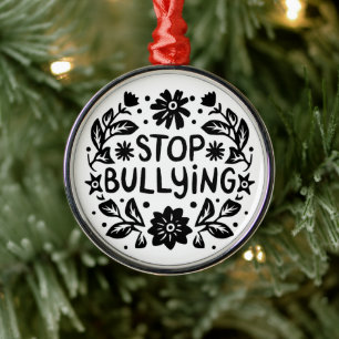 Stop bullying anti bully teacher metal tree decoration