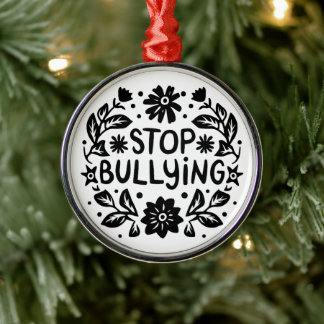Stop bullying anti bully teacher metal tree decoration