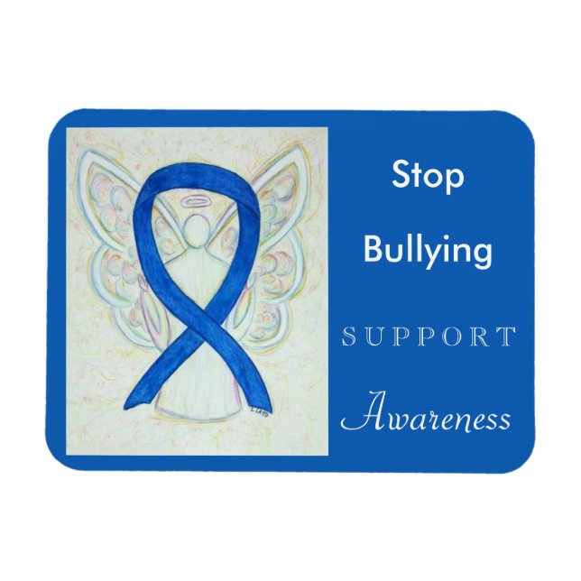Stop Bullying Awareness Ribbon Angel Magnet (Horizontal)