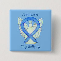 Stop Bullying Awareness Ribbon Custom Pin Buttons