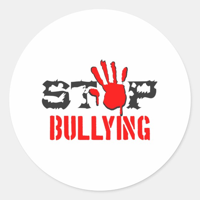 Stop Bullying Classic Round Sticker (Front)