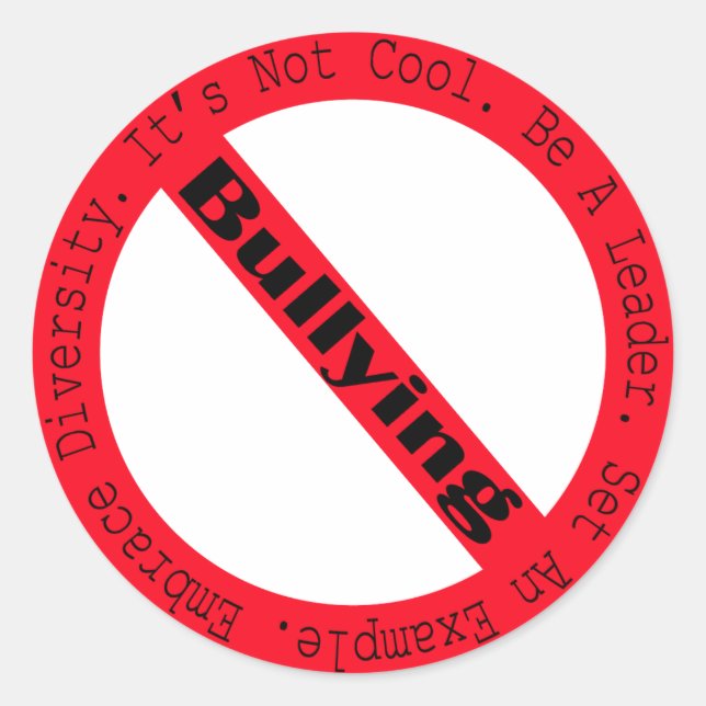 Stop Bullying-Logo by Shirley Taylor Classic Round Sticker (Front)