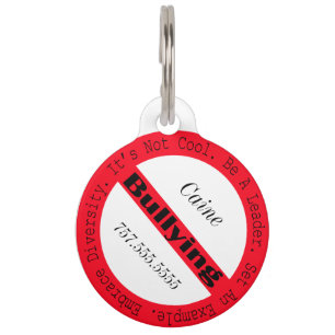 Stop Bullying-Logo by Shirley Taylor Pet Tag