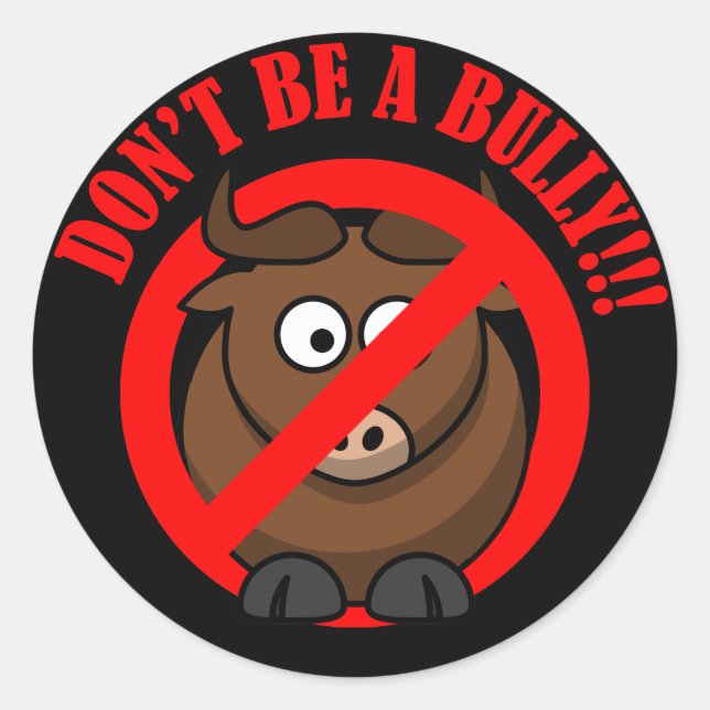 Stop Bullying Now: Don't Bully Bullying Prevention Classic Round Sticker (Front)