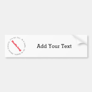 Stop Bullying-Outline by Shirley Taylor Bumper Sticker