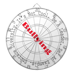Stop Bullying-Outline by Shirley Taylor Dartboard