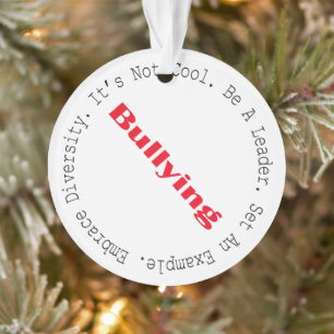 Stop Bullying-Outline by Shirley Taylor Ornament