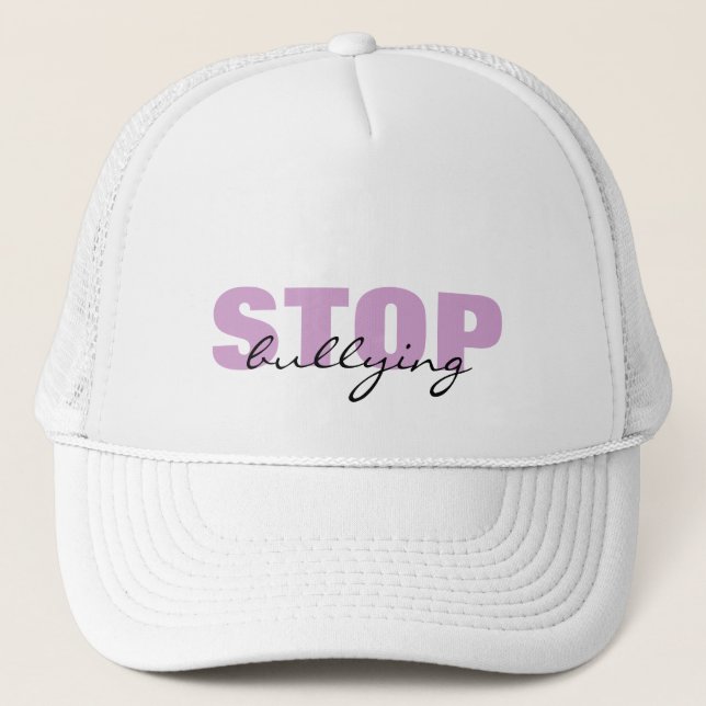 Stop Bullying Purple Simple Hat (Front)