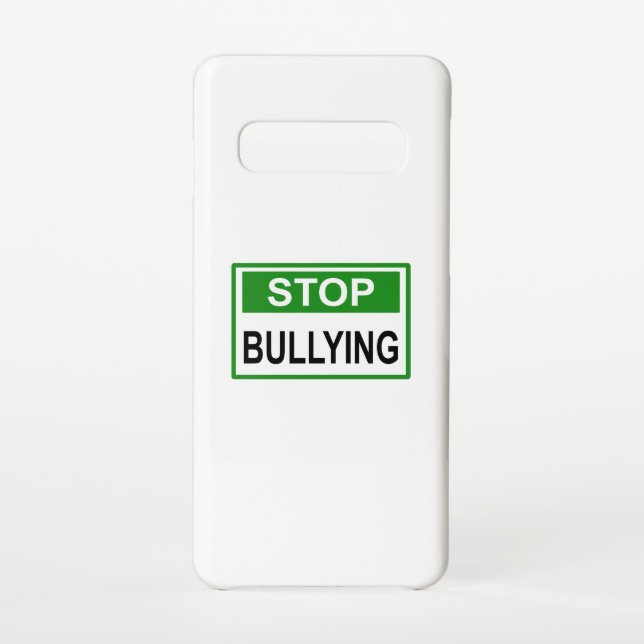Stop Bullying Sign green Samsung Galaxy Case (Back)