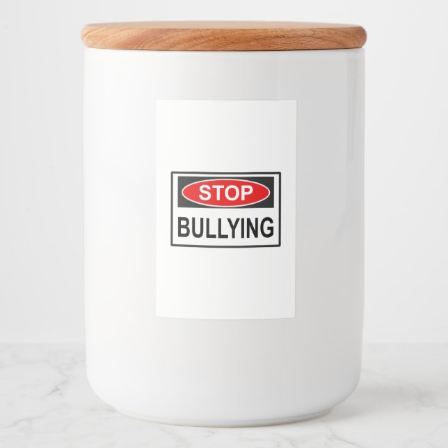 Stop Bullying Sign red Food Label (Front)