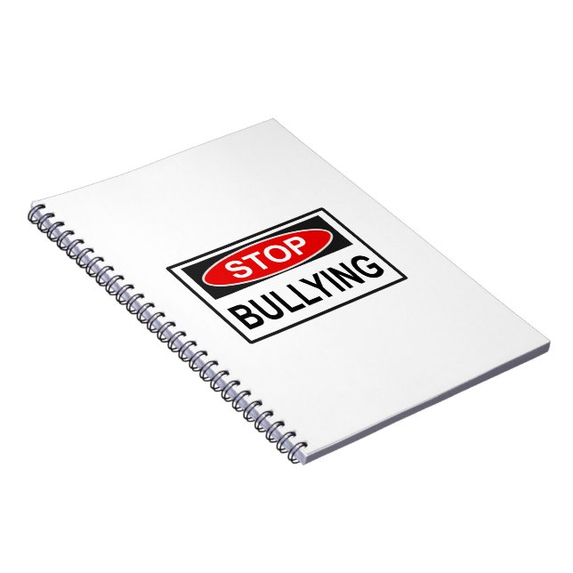 Stop Bullying Sign red Notebook (Right Side)