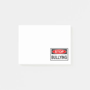 Stop Bullying Sign red Post-it Notes