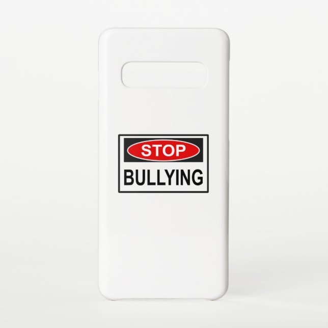Stop Bullying Sign red Samsung Galaxy Case (Back)