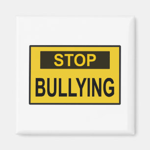 Stop Bullying Sign yellow Magnet