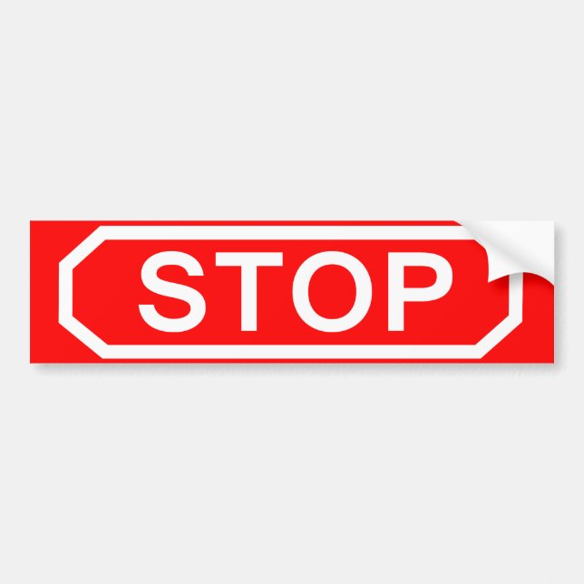 STOP bumper sticker (Front)