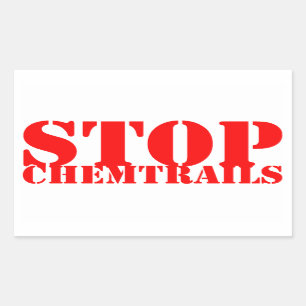 Stop Chemtrails - Adhesive Rectangular Sticker
