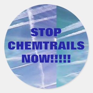 Stop Chemtrails Now!! Classic Round Sticker